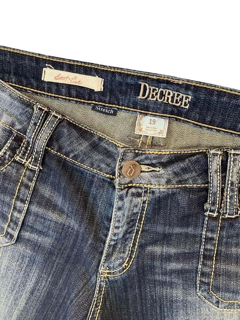 Decree Boot Cut Jeans Size 19 Dark Wash Stretch Denim